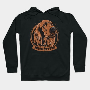 Irish Setter Circle Splatter Artwork Hoodie